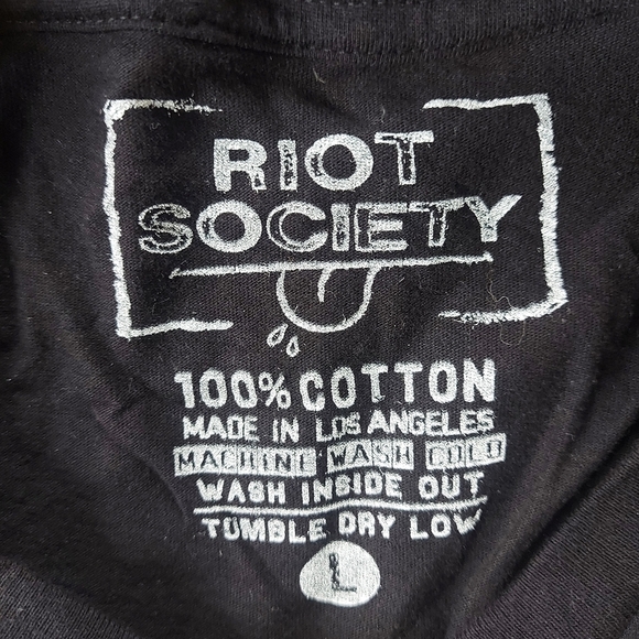 🌹BNWOT riot society party animals tshirt black - Picture 2 of 2